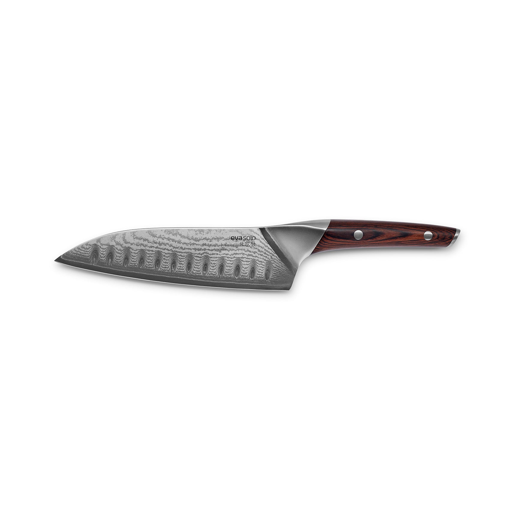 Santokukniv 18cm - Damaskusstål