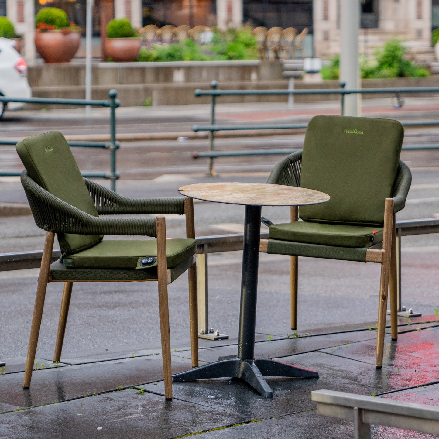 Smart Hagepute med varmesensor, khaki/grønn
