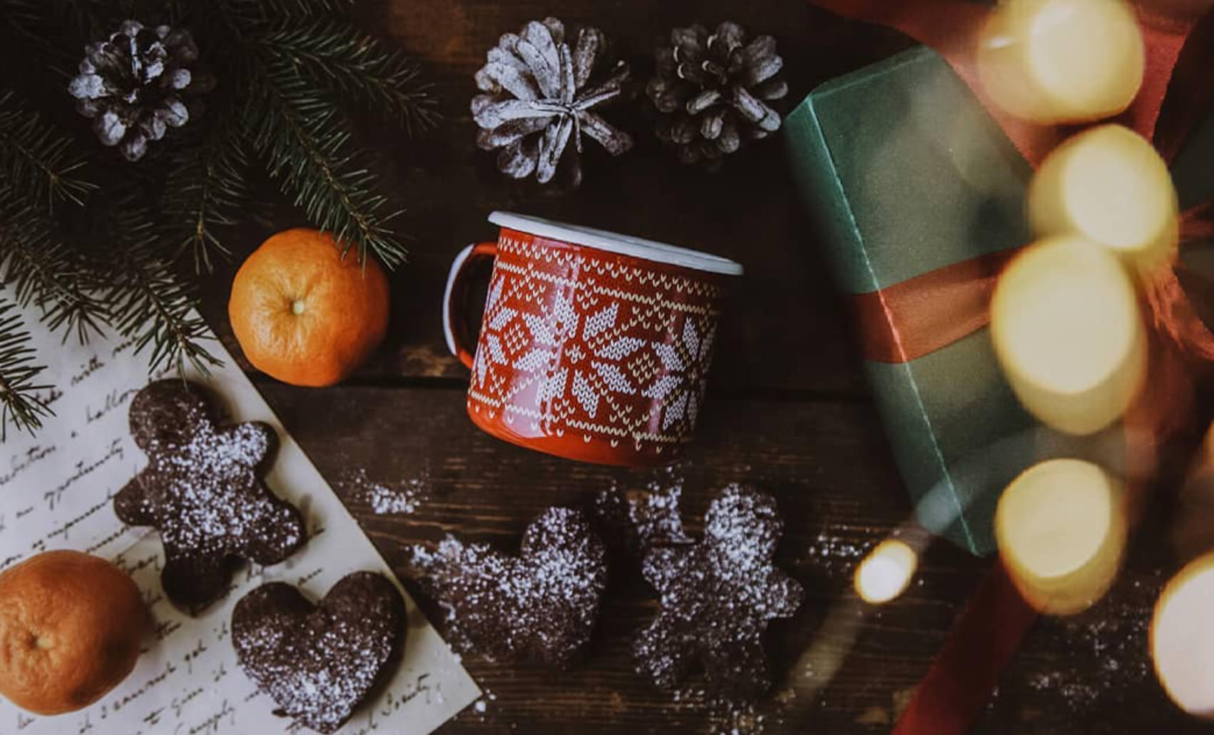 Emaljert Julekopp rød 350ml, CHRISTMAS